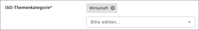 Auswahlfeld ISO Themenkategorie